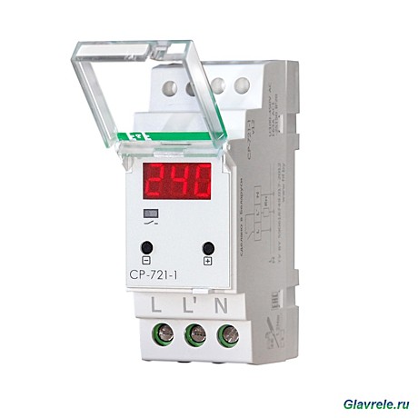 Реле напряжения CP-721-1 63А  150-210 230-260В IP 20 F&F (Беларусь)