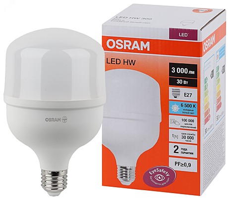 Лампа светодиодная высокомощная HW T 30Вт 3000лм E27 6500К 140-265В OSRAM