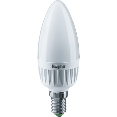 Лампа светодиодная LED 5вт E14 белый матовая свеча Navigator 