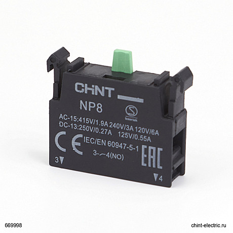 Блок контактный 1НО для NP8 (R) CHINT