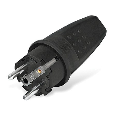 Вилка прямая c/з каучук 16А 250В IP44 (еврослот) UNIVersal