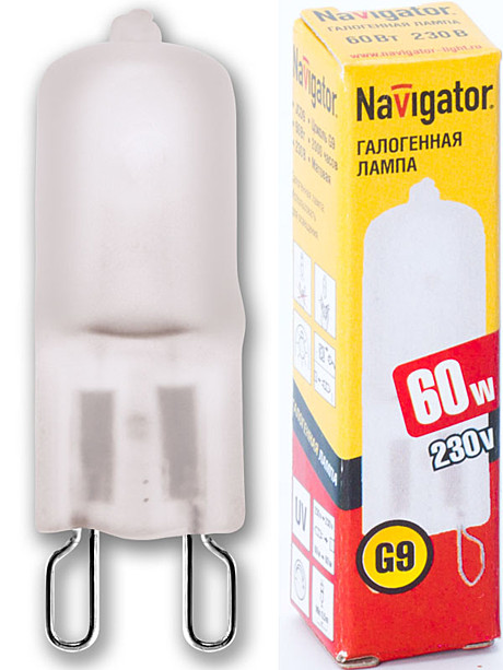 Лампа галогенная КГМ 60вт 220в G9 капсульная Navigator