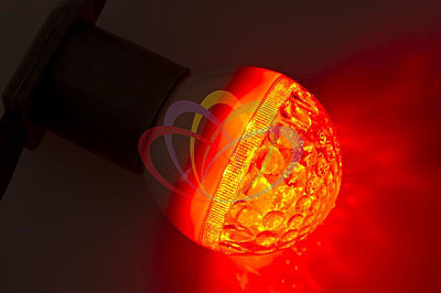 Лампа шар DIA 50 9 LED E27 красная, NEON-NIGHT