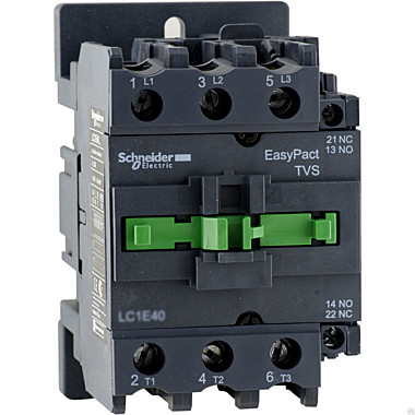 Контактор E 40А катушка управления 380В АС3 50Гц 1НО+1НЗ Schneider Electric