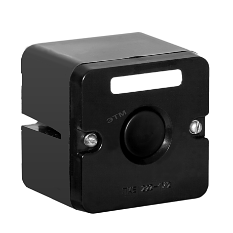 Пост кнопочный ПКЕ 222-1 черная IP54, в корпусе, ПУСК