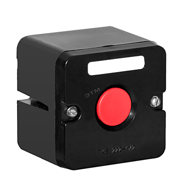 Пост кнопочный ПКЕ 222-1 красная IP54, в корпусе, СТОП