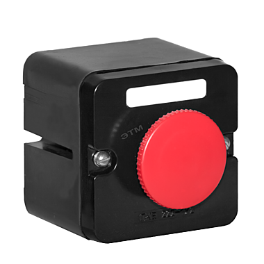 Пост кнопочный ПКЕ 222-1 красный гриб IP54, в корпусе, СТОП