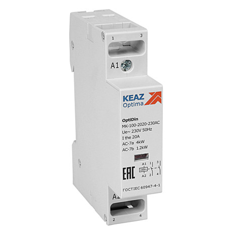 Контактор 230В AC 2НО 20А OptiDin MK-100-2020-230AC КЭАЗ