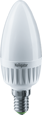 Лампа светодиодная LED 7вт E14 дневной матовая свеча Navigator