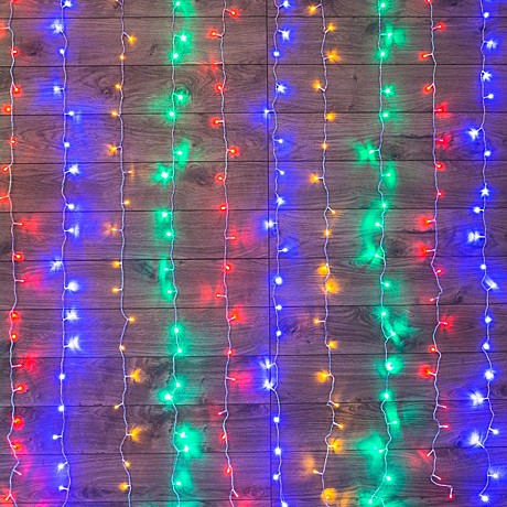 Neon-night Гирлянда Светодиодный Дождь, 2х2,5 м, свечение с динамикой, 230В, диоды мультиколор 235-0
