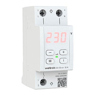 Реле напряжения Welrok D2-32 red (120-280В, 0,04с)