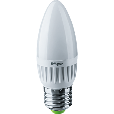 Лампа светодиодная LED 5вт E27 белый матовая свеча Navigator