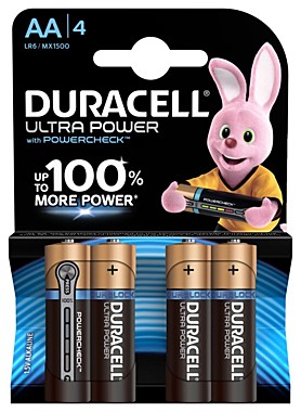 батарейка Duracell 1500/LR6 Ultra Power AA (4шт.)
