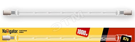 Лампа галогенная КГ-1000вт 220в R7S 189мм Navigator
