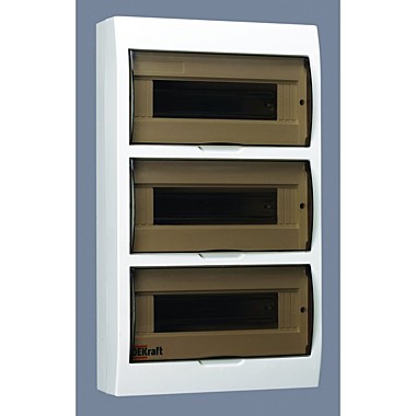 Щит распределительный навесной ЩРн-П-36 IP41 пластиковый прозрачная дверь DEKraft