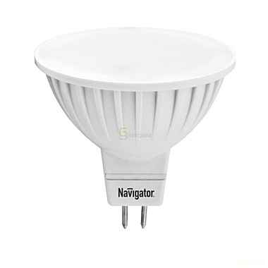 Лампа светодиодная LED 5вт 12в GU5.3 тепло-белая Navigator