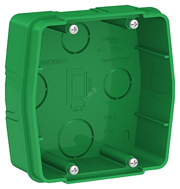 BLANCA скрытой установки коробка монтажная д/силовых розеток, зеленый Schneider Electric