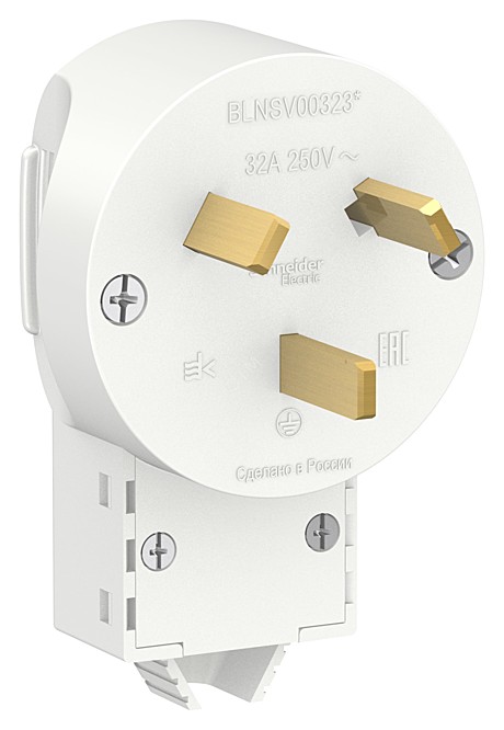 BLANCA вилка силовая 2р+n, 32а, 250в, белый   Schneider Electric