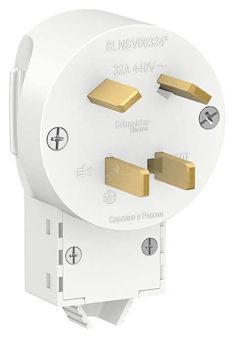 BLANCA вилка силовая 3р+n 32а, 400в, белый  Schneider Electric