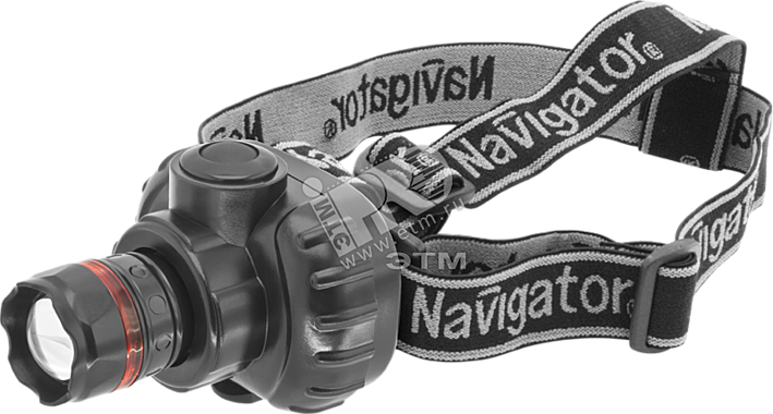 Фонарь светодиодный NPT-H03-3AAA 1LED 1Вт налобный пластик Navigator